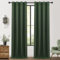 MRTREES Thermovorhang Kälteschutz Wohnzimmer 100% Blackout Curtain, Vorhang Blickdicht Leinenoptik Vintage 2er Set, Vorhänge mit Ösen 245 cm Lang, Gardinen Schlafzimmer 132 cm Breit, Oliv-grün