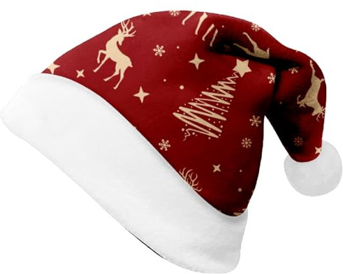 Générique Bonnet Noel Chapeau Pere Noel Peluche Serre Tete Noel Adulte Noël Flocon Bonnet De Noel Adulte Bonnet Ski Hiver Rigolo Chapeau Déguisement Noel Mes Commandes Rojo S