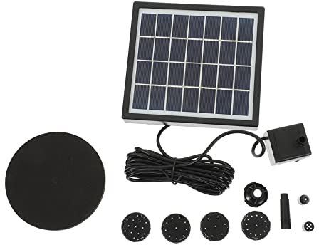YARNOW Pompa Solare Per Fontana Fontana Solare Domestica Per Acqua Piccola Ad Energia Realizzata in Plastica Acciaio Inossidabile Resistente e Pratica
