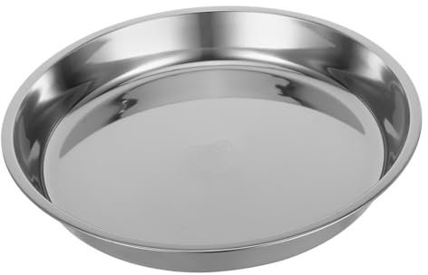 Garneck Teglia Rotonda in Acciaio Inossidabile Antiaderente Stampo Multifunzionale per Torte Pizza e Pane Compatibile con Forno Robusta e Facile