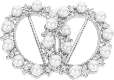 DOITOOL 2 Stück Schalschnalle Schalschnalle Ring Hemdclip Kleidung Schmuck Kleidung Schnalle Kleidungszubehör Schalclip Ring Kleid Cincher Schalring Schalnadeln Zinklegierung Silber