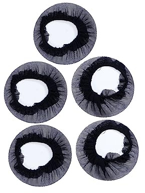 VICASKY Ballett Haarnetz 5 Stück aus Mesh, Schwarz, für Frauen und Mädchen