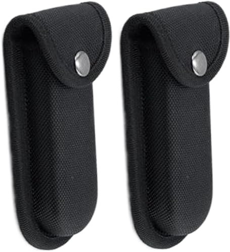 2 Pcs Multitool Sheath, Knife Sheath with Belt Loop & Snap Closure, Wear-Resistant Compact 2.8x5.9 in Belt Pouch for Men Carpenter, Without Knives