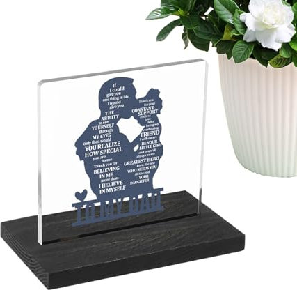 ETUCYNG Langlebiges Individuell Gestaltbares Acryl Namensschild Premium Schreibtisch Accessoire,Acryl Schreibtischdekoration Kunstschild | Motivationsgeschenk Ideen Vatertag Geburtstag Deko