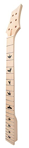 UPALDHOU 22 Bund Design Gitarrenhals Ersatz Ahornholzholz Griffbrett Einfache Einstellung mit Jumbo Silver Bünde für E -Gitarre Maple Wood Hals