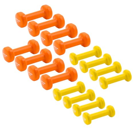 Sport-Thieme Fausthantel Set Vinyl Verein | Rutschfester Griff, hygienisch, hautfreundlich | Gusseisen mit Vinyl-Ummantelung
