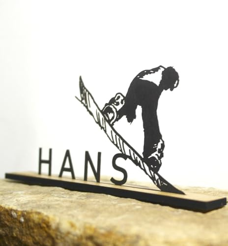 Generisch Personalisierte Snowboarder – Mit Name | Geschenk für Snowboard-Fans & Wintersportliebhaber
