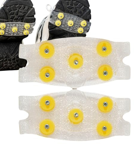 Ice Cleats for Shoes | Snow Shoe Spikes 5-Tooth Metal Shoe Grip for Snow & Ice Traction