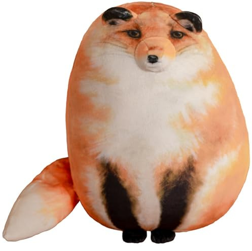 champracer Fuchs Plüschtier Kissen,Stofftier Fuchs Kissen Fuchs Plüschtier,Umarmungskissen Gefüllte Kuscheltier Kawaii Fuchs Kissen Plüschpuppe,ür Kindergeschenke Stofftier zum Kuscheln, (Fox,35 cm)