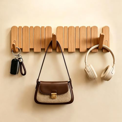 LTSRLL Flip Wall-Mounted Fence Coat Rack for Hanging