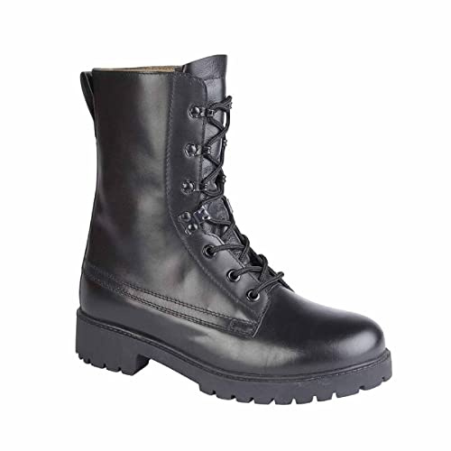 Grafters M9666A Unisex Leather Assault Boots Black