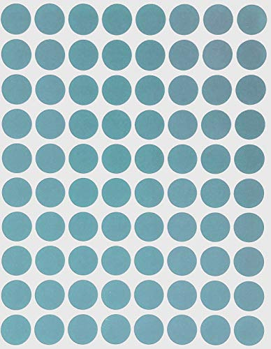 Sticker Hellblau 13 mm runde Aufkleber - Größe 1,3 cm Klebepunkte 1200 Vorteilspack von Royal Green