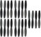 Fenteer 20 Stücke Propeller Ersatzpropeller Zubehör für UDI W U36 U34W U36WH T25 Quadcopter