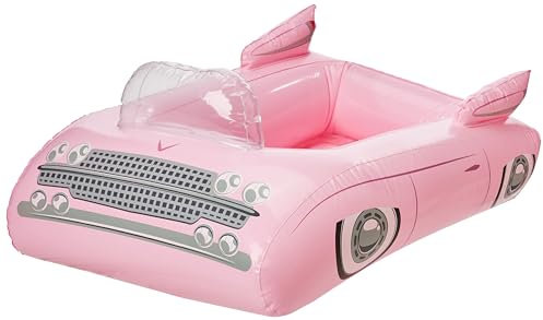 Bestway 43164 - Nevera Hinchable Flotante Coche de Fiesta Rosa 89x69 cm
