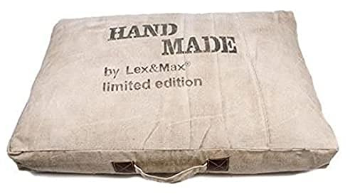 Lex & Max Bezug für Boxbett, handgefertigt, 90 x 65 cm, Sandfarben, 2010-090-21-C, Cranberry