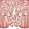 ZERODECO Geburtstagsdeko Rosegold Set, Happy Birthday Buchstaben Ballons Folienvorhänge Mylarfolie Stern und Herzform Ballons Konfetti Luftballons