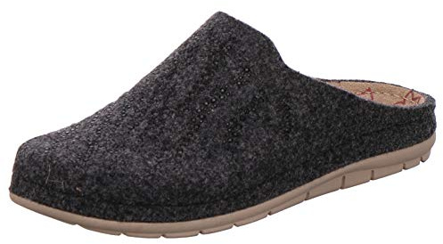 Rohde 6194-82 Rodigo-D Damen Hausschuhe Pantoffeln Softfilz, Größe:42 EU, Farbe:Grau