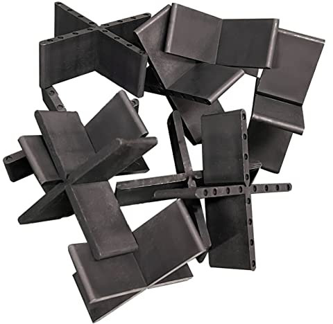 Karl Dahm Fugenkreuze 45x45x5mm 30mm schwarz 100Stk. I Fliesenkreuze gut für Bodenplatten & große Fliesen I Verlegehilfe & Fliesenzubehör –12627