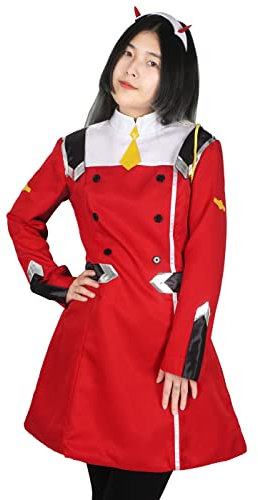 CoolChange Cosplay Kostüm von Zero Two | Uniform mit Haarreif für Darling in the FranXX Fans | Größe: L