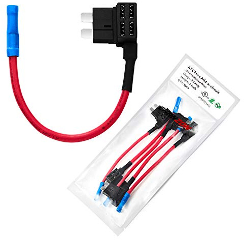 Chanzon 5pcs 12awg ATC/ATO Add-a-circuit Fuse Holder Fuse Tap Adapter for 35A