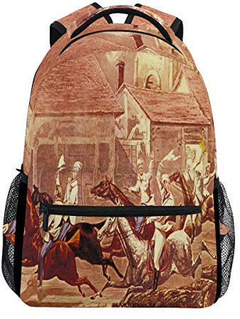 Reitpferde Krieger Schulter Rucksack Bookbag für Teen Jungen Mädchen Kinderrucksack Laptop Büchertasche Rucksäcke