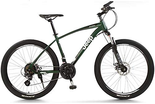 DULPLAY Mountainbikes,Unisex 24 Geschwindigkeit Shock Dual Disc Bremsen Erwachsene Fahrrad,Luxus Rennrad Fetter Reifen Aluminiumrahmen B 27.5zoll (170-190cm)