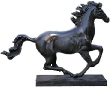 IDYL Bronze-Skulptur Pferd | 30x12x38 cm | Tierfigur aus Bronze handgefertigt | Wetterfest