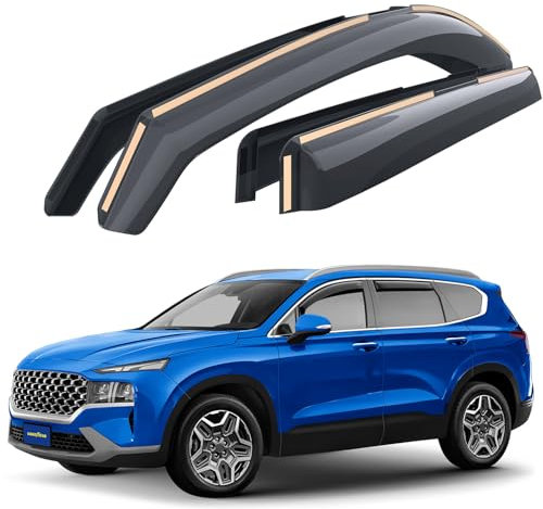 Goodyear Windabweiser für/kompatible mit Hyundai Santa Fe SUV 2018-2024 IV- Integrierte Regenabweiser - Autofenster Regenschutz - Ermöglichen Frischluft - Waschstraßenfest - Einfache Montage 4 Set