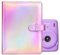 Rieibi 128 Pockets Mini Photo Album, Wallet PU Leather Photo Album for Fujifilm Instax Mini Evo/11/8/9/7s/25/70/90 Instant Camera, Shine Colorful Photo Album for Polaroid