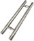 Manija de puerta corrediza de granero de 24 pulgadas, puerta de entrada de acero inoxidable resistente, mango largo, moderno, comercial, interior, exterior, barra en T, longitud cromada, 600 mm