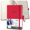SIGEL C2465 Terminplaner Wochenkalender 2024, ca. A6, rot, Hardcover, 176 Seiten, Gummiband, Stiftschlaufe, Archivtasche, PEFC-zertifiziert, Conceptum