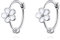 Reffeer 925 Sterling Silber Gänseblümchen-Creolen für Damen, kleine Huggie-Ohrringe, Blumen-Ohrringe, Creolen (A-Silver)