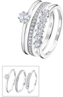 Lotus Ring Silber Ring Frau. Dreifach Ring LP3510-3/112 Marke, Einheitsgröße, Metall, Kein Edelstein