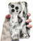 UEEBAI Case for iPhone 13 Pro Max 6.7 inch, Cute Solid Color Curly Wave Shape Shockproof Soft TPU Bumper Phone Case, Candy Water Ripple 3D Silicone Slim Pretty Case Non-yellowing Cover,Silver