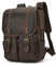 Zaino Business Uomo Pelle Vintage Zaini per 15,6 pollici MacBook Laptop Daypack per Ufficio Zainetto Grande in Vera Pelle, 2029 Marrone scuro