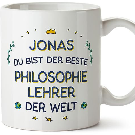 Mugffins Tassen Personalisierten für PHILOSOPHIELEHRER Mann - Auf Deutsch - Beste der Welt - 11 oz / 330 ml - Individuell Anpassbar Geschenk Mitarbeiter