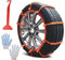 DAZZTIME Schneeketten,20-Stück Universal Schneeketten für Auto,Reifen Schneekette,für Auto,LKW,SUV,Fahrbahn,Schnee Straßen,Auto Sicherheit,Eisschlamm,Klettern,Breite 145-295 mm (5.7 in - 11.6 in)