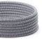 TheCable.Store 3 Core Round Black & White - Zig Zag Flex Cable 0.75mm Vintage Fabric Braided (3 Metres)