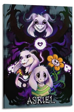 Undertale Spiel-Poster, dekoratives Gemälde, Leinwand, Wandposter und Kunstbild, Druck, moderne Familienschlafzimmer-Dekoration, Poster, 20 x 30 cm