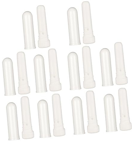 DOITOOL 10stücke Leere Ätherische Öle Aromatherapie Naseninhalatoren Tragbare Weiße Tuben Für Duftöle Für Reisen Schule Und Büro Wiederverwendbar Und Platzsparend
