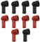ECSiNG 10pcs Battery Terminal Insulating Rubber Protector Cover Angled Terminal Insulating Boot Terminal Insulating Cover 14mm x 8mm, Black and Red