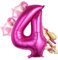 Biuebinc Paw Dog Geburtstag Deko, 6 Stück Rosa Luftballons für Mädchen, Wiederverwendbar, Hochwertige Aluminiumfolie, Ideal für Kindergeburtstage & Partys