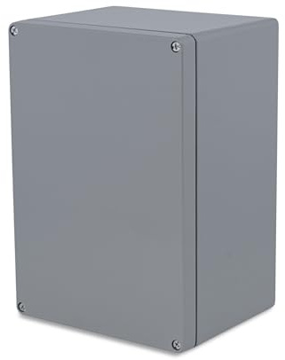 BOXEXPERT Aluminium Industriegehäuse 330x230x180mm IP66 pulverbeschichtet Serie Alster Druckgussgehäuse Installationsgehäuse Leergehäuse Wandgehäuse grau