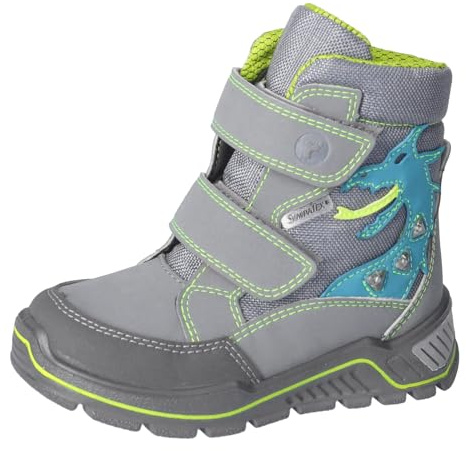 RICOSTA Jungen Winterstiefel GRISU, Kinder Boots, Weite: Weit, lose Einlage, Sympatex, Blinklicht, Outdoor-Kinderschuhe, Graphit (450), 33 EU