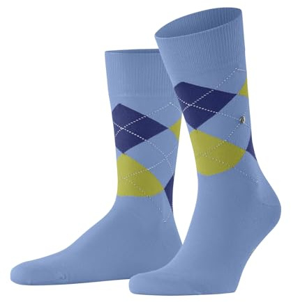 Burlington Herren Socken King M So Baumwolle gemustert 1 Paar, Blau Bleue 6543, 40-46