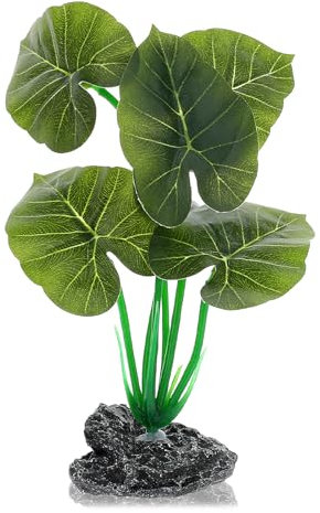 Fish Tank Accessories Betta Hammock Aquarium Decorations Artificial Plant Leaf Pad Fish Hides Decor Fish Tank Decorations with Plastic Suction Cup for Fish