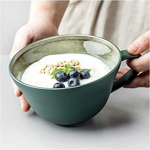 ALturN Tasse à soupe, bols à soupe avec poignées, tasse à soupe avec poignée, grand bol de petit-déjeuner de 17 oz, bol à soupe à l'avoine for céréales au micro-ondes for soupe, lait, thé, fruits