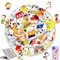 Snoo-py Aufkleber 100 Stück Snoop- y Sticker Kinder, Karikatur Hund Aufkleber, Wasserfester Vinyl Aufkleber, Anime Sticker für Laptop, Wasserflaschen, Computer, Kindergeburtstag Mitgebsel