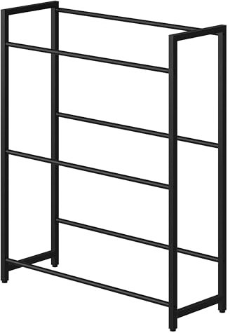 STEELSØN Mystra Getränkekistenregal – Getränkeregal für 6 Kisten in schwarz – stabiles Kistenregal für Wasser, Bier, Obst, Gemüse – Bierkisten Regal mit höhenverstellbaren Füßen – Flaschenregal Metall