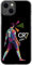 EZB Cristiano Ronaldo Themed iPhone Phone Case | Flexible Shock Absorbant Cool Football Player Phone Cover | CR7 Colourful Case (iPhone 13) Black